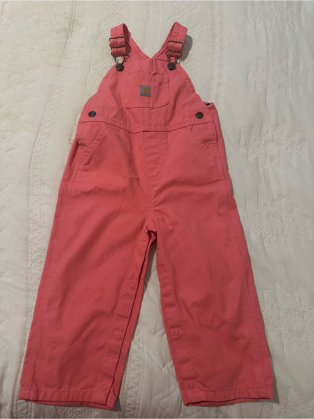 Carhartt Coral Pink Kids Overalls